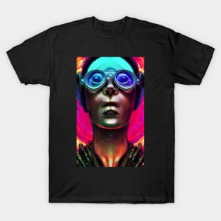 DJ disc jockey techno in rave cyberpunk steampunk T-Shirt